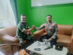 Kapolsek Paya Bakong Silaturahmi ke Danramil, Sampaikan Pesan Kamtibmas
