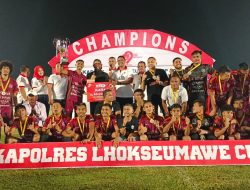 Drama Adu Penalti Antarkan AJ MOTOR FC Rebut Juara I Kapolres Lhokseumawe Cup