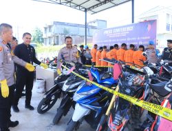 Sat Reskrim Polres Aceh Utara Tangkap Pelaku Curanmor, 32 Unit Sepmor Disita