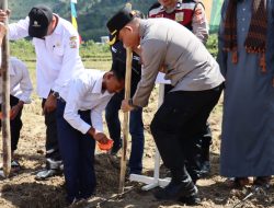Kapolres Aceh Tengah AKBP Muhamad Taufiq Tanam Jagung Bersama Santri Al’Hasaniah Al’Aziziyah