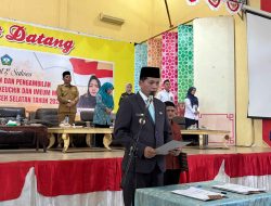 Bupati Aceh Selatan Lantik 71 Orang (PJ) Keuchik Serta 4 orang Imum Mukim di gedung Agam