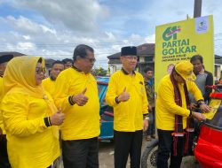 Ketua DPD Golkar Tapsel H. Rahmat Nasution S.SOS di Sambut di Ulos Tokoh Adat Sipirok