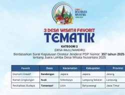 Desa Suak Juara Lomba Desa Wisata Nusantara 2025, Kategori ll Tematik Maju Mandiri